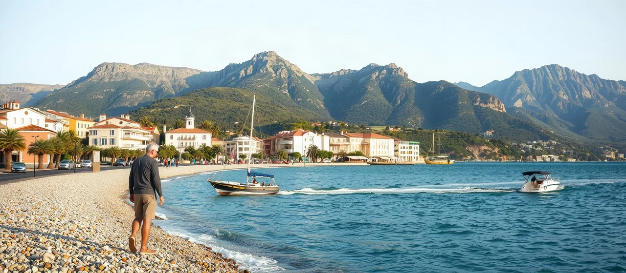 Алушта и гора Демерджи — иллюстрация
